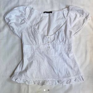 Brandy Melville Blair Cotton Ruffle Top
